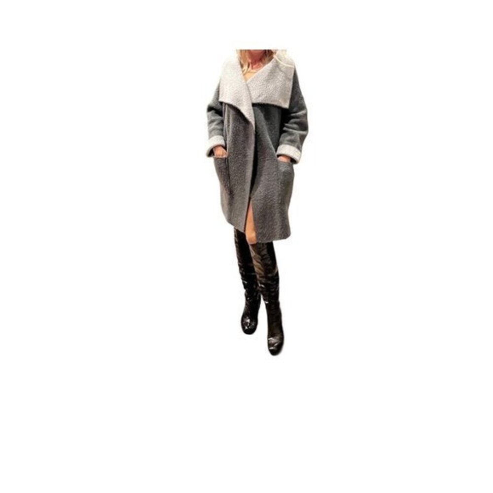 ZARA GREY WRAP JACKET SIZE S
